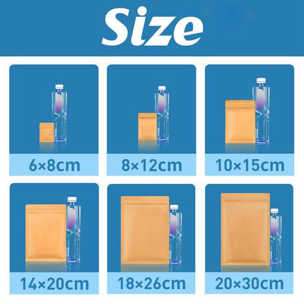 Kraft Paper Mylar Storage Self Seal Packing Pouches Aluminum Foil Packaging Bag - Aimall