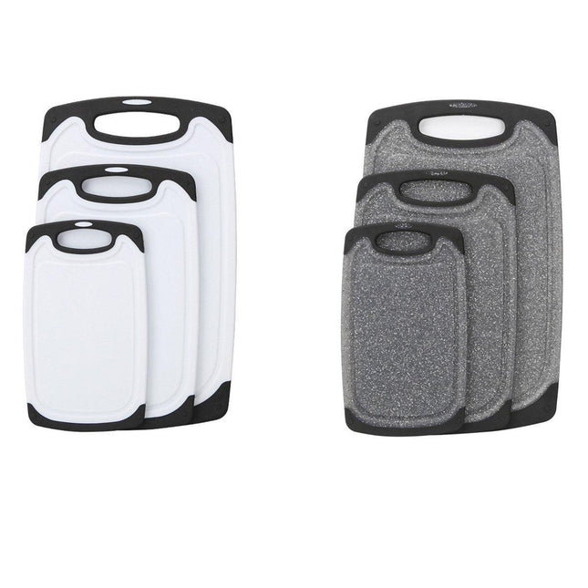 3pcs Wheat Straw Plastic Cutting Board Set Chopping Board Kitchen