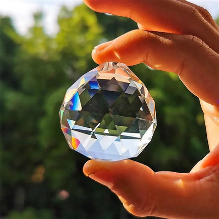 12PCS 30 MM Chandelier Clear Glass Prism Crystal Ball Pendant Sun-catcher - Aimall