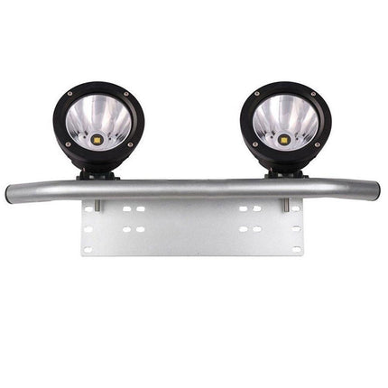 Ship Number Plate Bullbar Frame Driving Light Bar Car Mounting Bracket Silver - Aimall