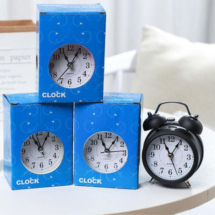 Twin Bell Alarm Clock Vintage Retro Loud Clocks Battery Bedside Desk Analogue - Aimall