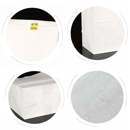 100PCS Disposable Greaseproof Paper Bag Bread Snack Cookie Doughnut Takeout - Aimall