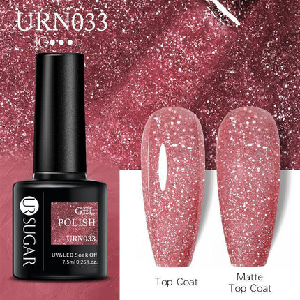 Color Glitter Nail Gel Polish UV LED Varnish Soak Off Manicure Top & Base Coat - Aimall