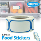 300PCS Food Labels Blank Food Stickers 1''x2'' Food Safety Storage AU Stock - Aimall