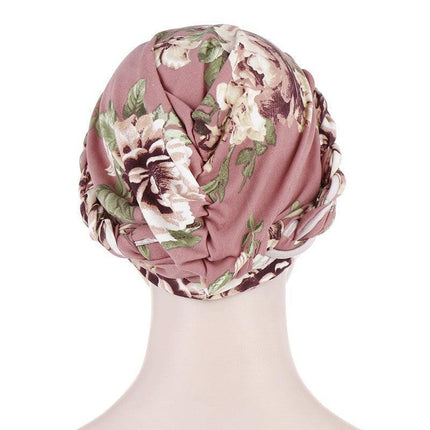 Women's Comfort Cap Floral Pattern Chemo Head Coverings - Aimall