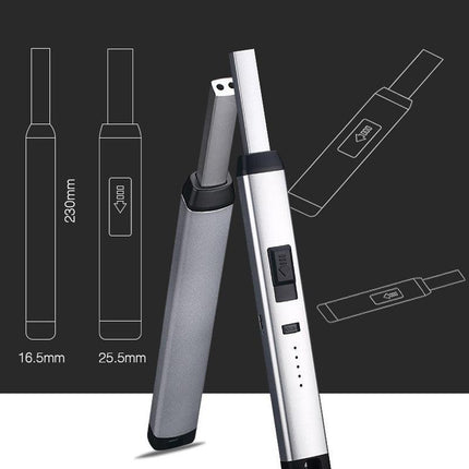 Electronic USB Rechargeable Pulse Arc Candle Lighter Kitchen Camping Stove BBQ - Aimall