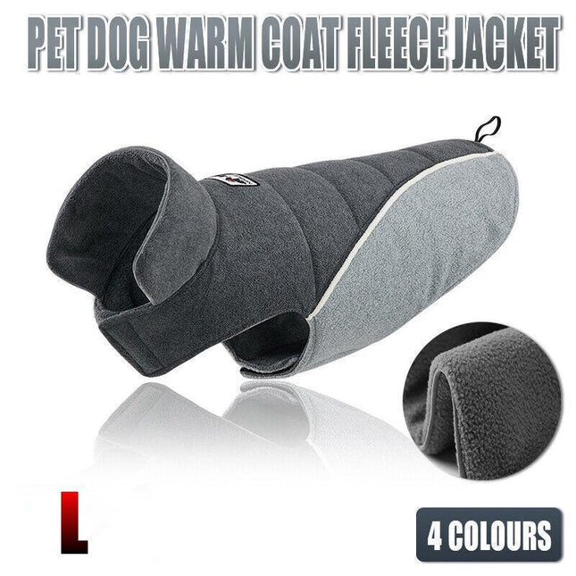 L Size Pet Dog Warm Coat Fleece Jacket Double-sided Vest Jumper Sweater Winter - Aimall