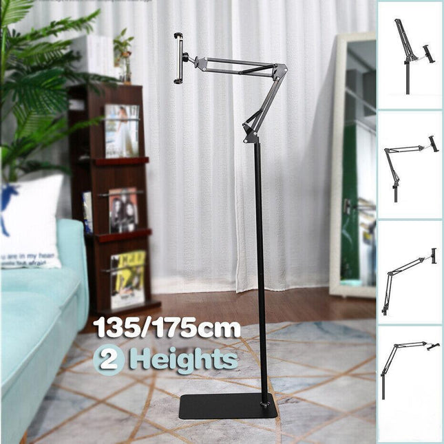 Hands Free Floor Stand Adjustable Bed Clip Holder For Tablet iPad iPhone Switch - Aimall