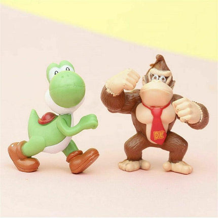 NEW 18 PCS SUPER MARIO BROS ACTION FIGURES FIGURINES SET CAKE TOPPER DECOR TOY - Aimall