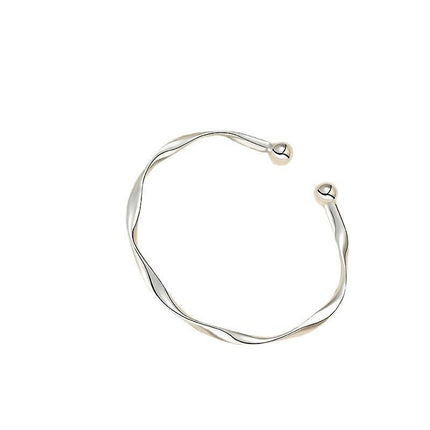 Bangle Bowknot Bells Bracelet Korean Opening Wrist Chain Women Silver Bracelet - Aimall