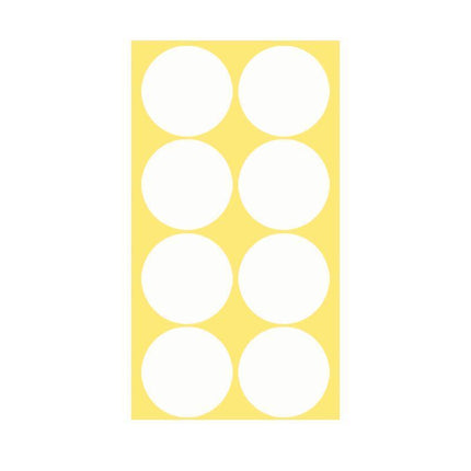 8/13/25/50mm Colour Sticker Dots Adhesive Round Labels Circular Scrapbooking White - Aimall