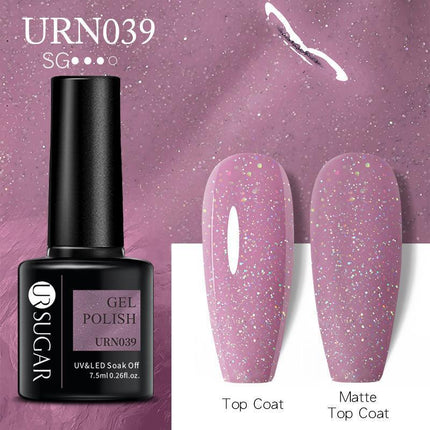 Color Glitter Nail Gel Polish UV LED Varnish Soak Off Manicure Top & Base Coat - Aimall