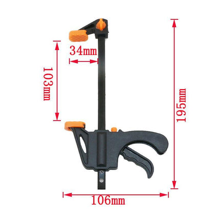 Quick Woodworking Clip Bar Clamp F-tyle Grip Quick Ratchet Release Squeeze Tools - Aimall