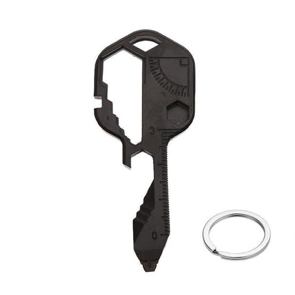 24 in 1 Multi-tool Key Shaped Pocket Keychain Bottle Opener Wrench Ruler Tools - Aimall
