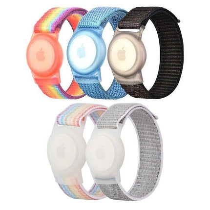 For Apple AirTag Case Protective Cover Wristband Nylon Air Tag Band Anti-lost L Size - Aimall