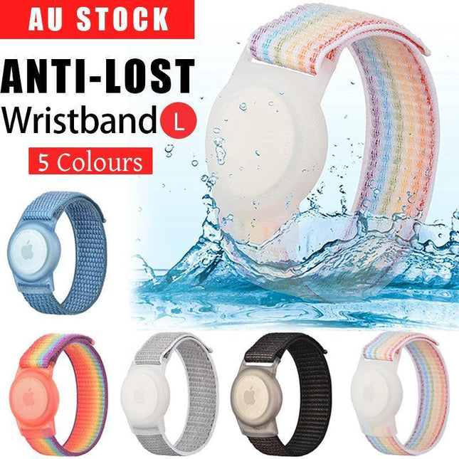 For Apple AirTag Case Protective Cover Wristband Nylon Air Tag Band Anti-lost L Size - Aimall