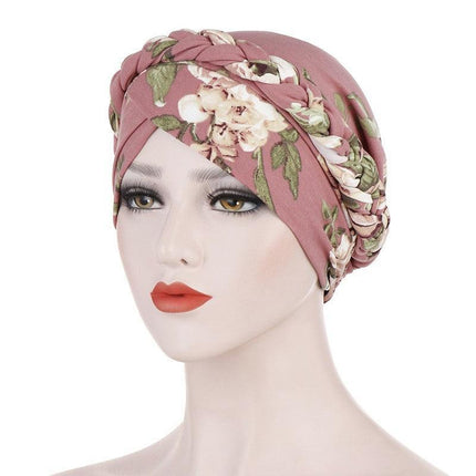 Women's Comfort Cap Floral Pattern Chemo Head Coverings - Aimall