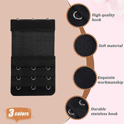 Maternity Strap Clip On Bra Extender Extension 3 Hooks Ladies Plus Size - Aimall