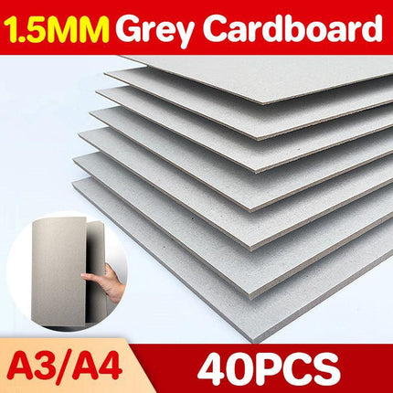 40PCS Greyboard A4/A3 1.5mm Extra Thick Grey Board Modelling, Mount Board Back - Aimall