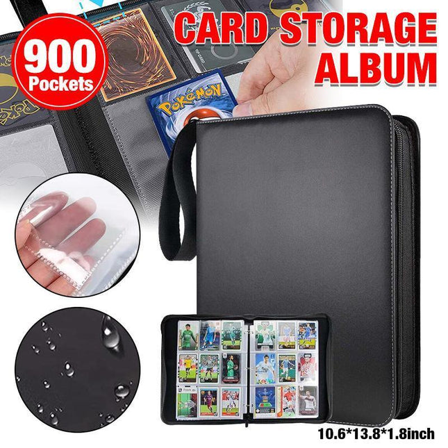 900 Pockets Cards Holder Storage Bag 900 Card Holder Capacity Album Collector - Aimall