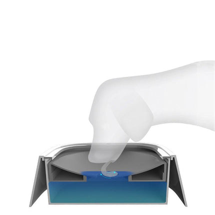 1.5L Pet Dog Cat Water Bowl No Spill Slow Feeder Dispenser Dust Free Non-Skid - Aimall