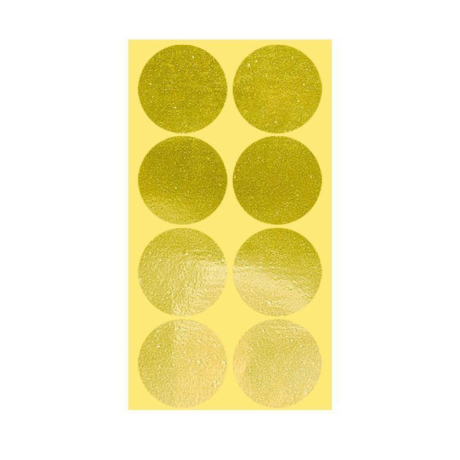 8/13/25/50mm Colour Sticker Dots Adhesive Round Labels Circular Scrapbooking Gold - Aimall
