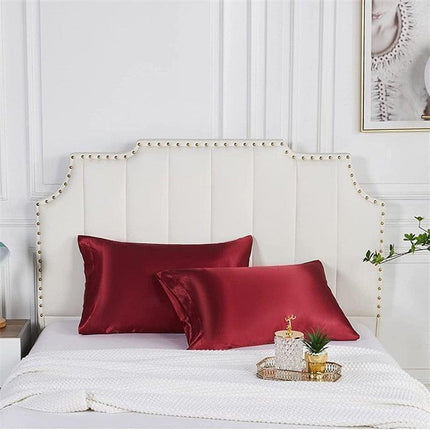 2X Satin Pillow Case Bedroom Pillowcase Cushion Covers Home Decor Luxury Slip - Aimall