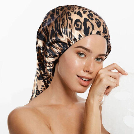Sleep Cap Satin Silk Bonnet Wrap Hat Headwear Hair Sock Long Head Cover Turban - Aimall