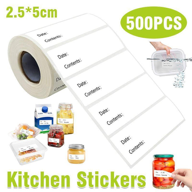 500PCS Kitchen Stickers Refrigerator Freezer Food Storage Date Content Labels - Aimall
