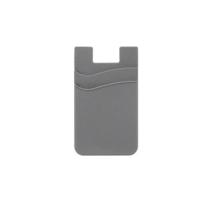 Silicone Mobile Phone Back Double Layers Card Holder Wallet 3M Stick On Adhesive - Aimall