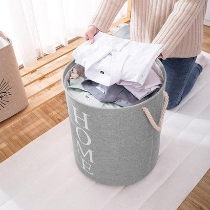 60L Large Foldable Laundry Washing Clothes Storage Hamper Basket Bin Organiser - Aimall