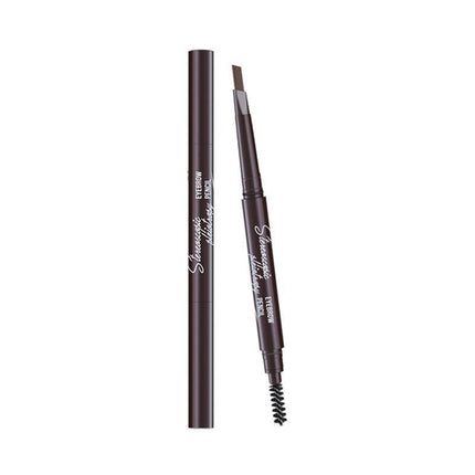 Eyebrow Pencil Dual-Ended Waterproof Retractable Slant Eye Makeup Cosmetic Tool - Aimall