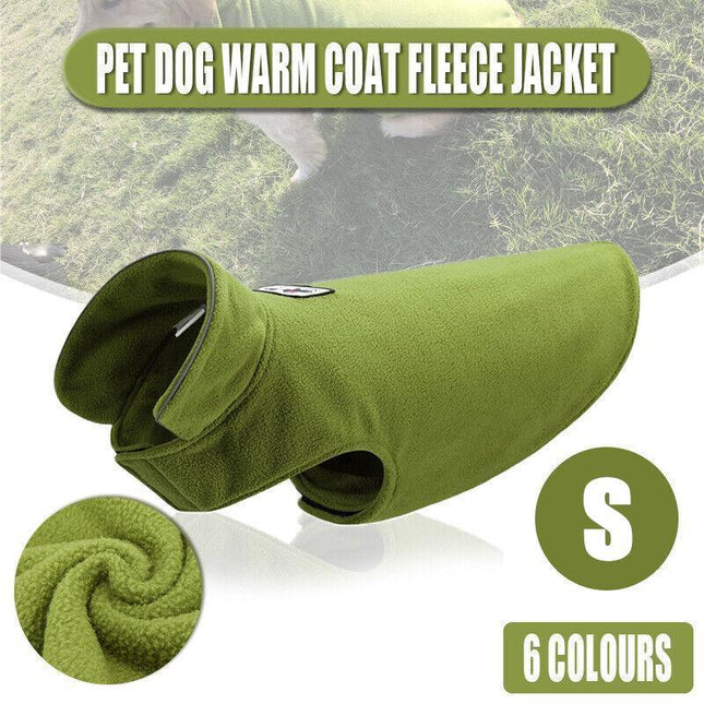 S Size Pet Dog Warm Coat Fleece Jacket Jumper Sweater Winter Puppy Vest Outfit - Aimall