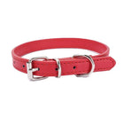Dog Collar Pet Puppy Adjustable Neck Strap PU Leather pink blue red black purple XS - Aimall