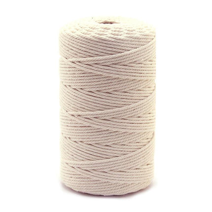 2/3/4MM Macrame Rope Natural Beige Cotton Twisted Cord Artisan Hand Craft - Aimall
