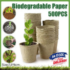 500PCS Nursery Pots Biodegradable Paper Pulp Peat Pots Plant Garden Seed Starter - Aimall