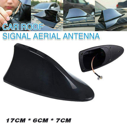 Universal Auto Car Roof Radio AM/ FM Signal Shark Fin Aerial Antenna Black AUS - Aimall