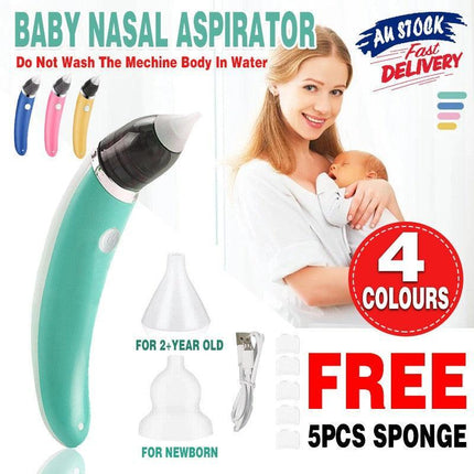 Electric Baby Nasal Aspirator in multiple colors - nose cleaner for newborns