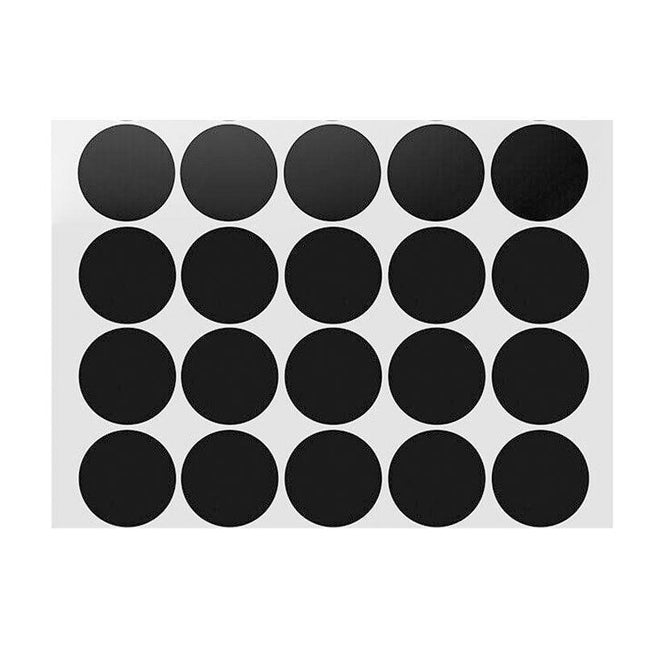 Black Assorted Sizes Colour Sticker Dots Adhesive Round Labels Circular Spot Scrapbook - Aimall