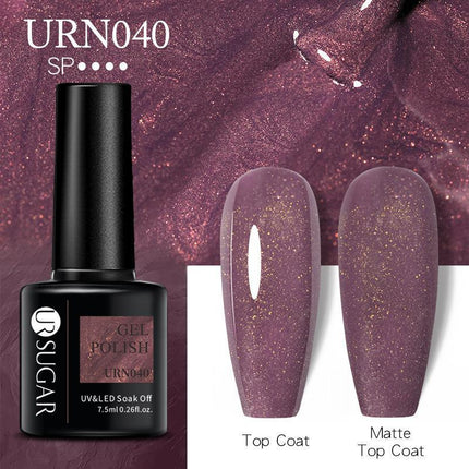 Color Glitter Nail Gel Polish UV LED Varnish Soak Off Manicure Top & Base Coat - Aimall