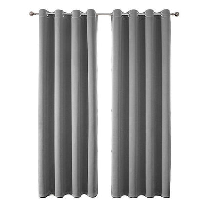 2pcs Semi Blackout Curtain Fabric Solid Colour Home Decor Drapes for Living Room