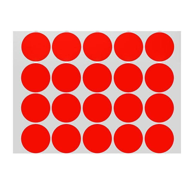 Red Assorted Sizes Colour Sticker Dots Adhesive Round Labels Circular Spot Scrapbook - Aimall