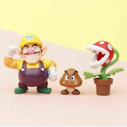 NEW 18 PCS SUPER MARIO BROS ACTION FIGURES FIGURINES SET CAKE TOPPER DECOR TOY - Aimall