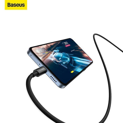 Black Baseus 66W USB to Type-C Fast Charging Cable Lead Wire Cord For Type-C Cable - Aimall