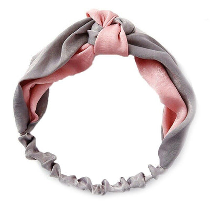 Women Chiffon Floral Print Headband Fashion Bohemian Elastic Cross Hair Bands - Aimall