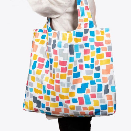 Foldable Shopping Bag Travel One-shoulder Bag Portable Storage Bag Waterproof - Aimall