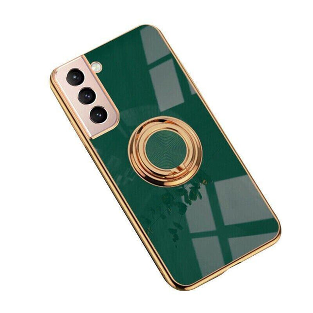 Dark Green Magnetic Shockproof Ring Holder Case Cover For Samsung S22 Ultra S22Plus Note 20 - Aimall