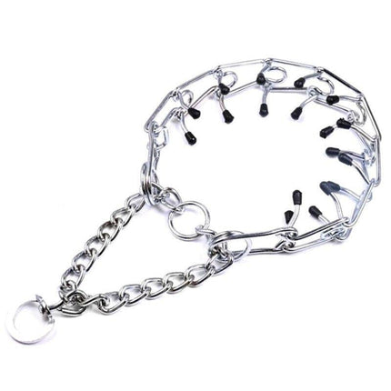 S-XL Collar Choke Steel Metal Chain Dog Training Adjustable Necklace Sliver - Aimall