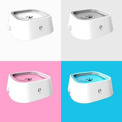 1.5L Pet Dog Cat Water Bowl No Spill Slow Feeder Dispenser Dust Free Non-Skid - Aimall