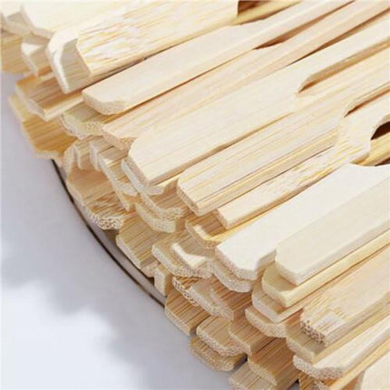 Bamboo Wooden Catering Paddle Skewers Disposable Finger Food Cocktail BBQ - Aimall